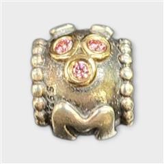 Pandora 790574CZS Mom Pink CZ Bead Charm 14K/S925 ALE Sterling Silver